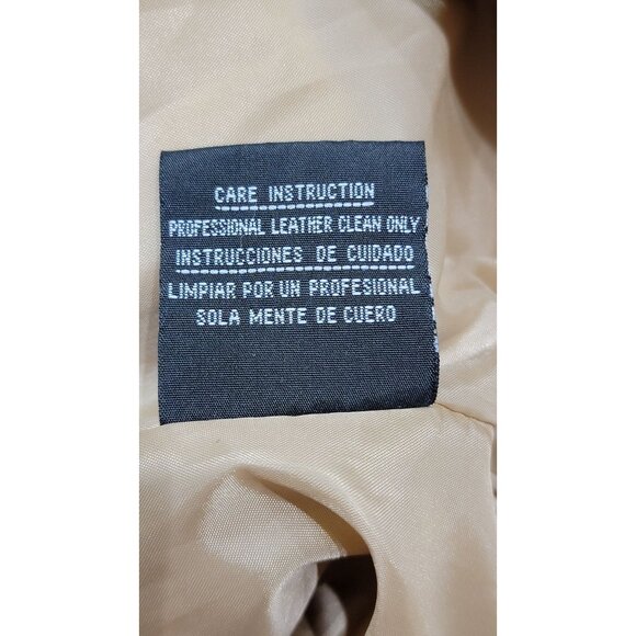 Esprit Womens Fringe Leather Jacket L - Picture 5 of 6